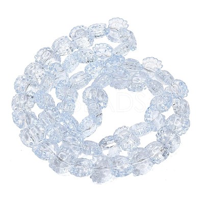 Electroplate Baking Paint Transparent Glass Beads Strands GL-CBA17FF-02F-1