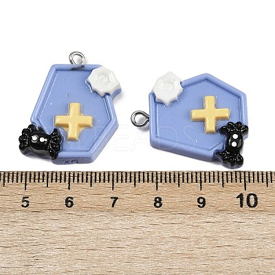Halloween Opaque Resin Pendants LS-RESI-C062-02B-1
