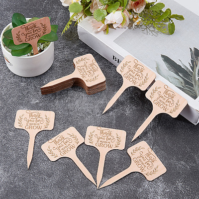 30Pcs Wooden Plant Labels DIY-GF0014-19A-1