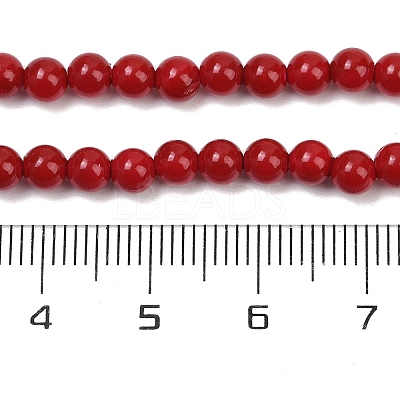 Shell Pearl Beads Strands BSHE-K015-4mm-01-1