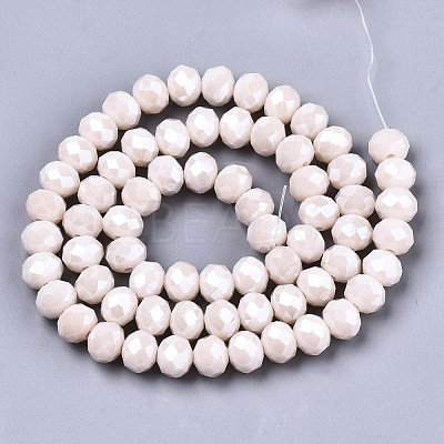 Electroplate Glass Beads Strands EGLA-A034-P8mm-A19-1