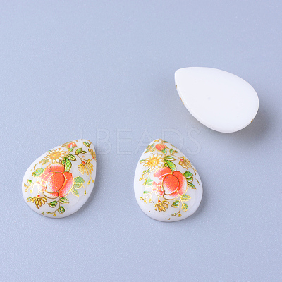 Printed Resin Cabochons CRES-T003-13x18mm-09-1