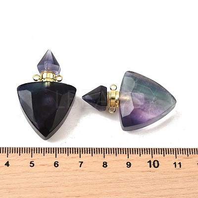 Natural Fluorite Perfume Bottle Pendants G-L623-10G-03-1