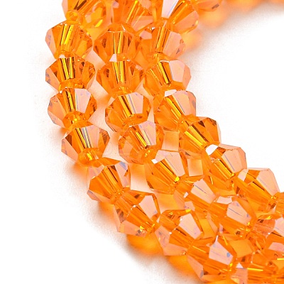 Transparent Electroplate Glass Beads Strands GLAA-F029-2mm-C23-1