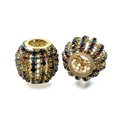 Rhinestone Brass Beads KK-D295-08G-01-1