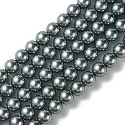 Eco-Friendly Glass Pearl Beads Strands HY-A008-12mm-RB077-1
