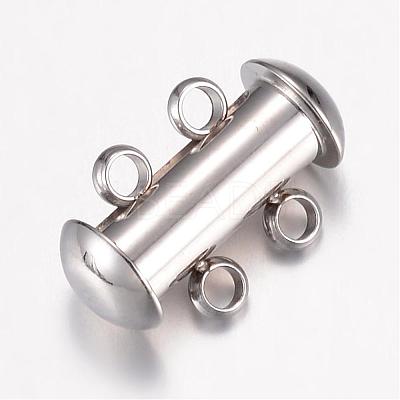 Tarnish Resistant 304 Stainless Steel Slide Lock Clasps STAS-G071-51P-1