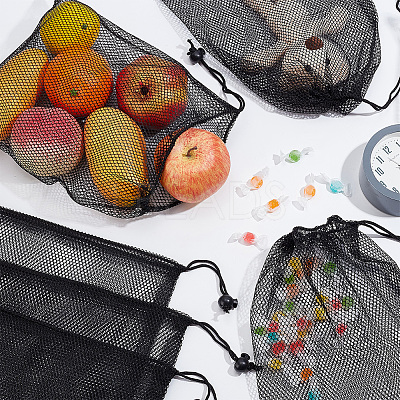 Polyester Mesh Drawstring Storage Bags LS-ABAG-WH0044-49C-1