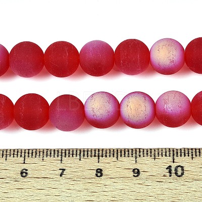 Frosted Transparent Glass Beads Strands LS-GLAA-T032-T10mm-MBB09-1