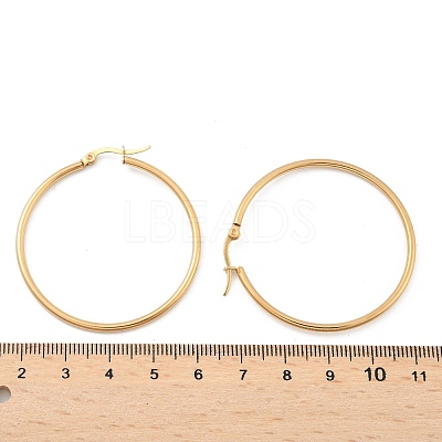Ion Plating(IP) 304 Stainless Steel Hoop Earrings EJEW-N0016-11G-G-1