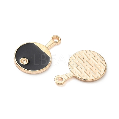 Alloy Enamel Pendant Rhinestone Settings ENAM-F154-01KCG-1