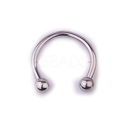 303 Stainless Steel Circular/Horseshoe Barbell Nose Rings WG86D19-02-1