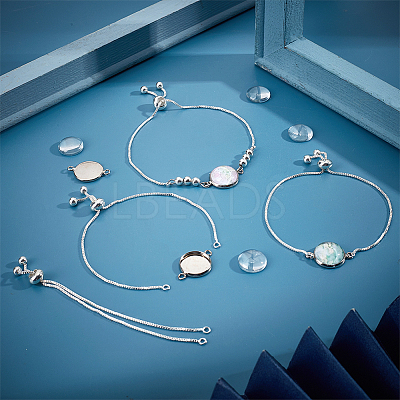 DIY Blank Dome Link Slider Bracelet Making Kit DIY-NB0008-12-1