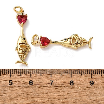 Brass Pave Cubic Zirconia Pendants KK-A271-05G-1