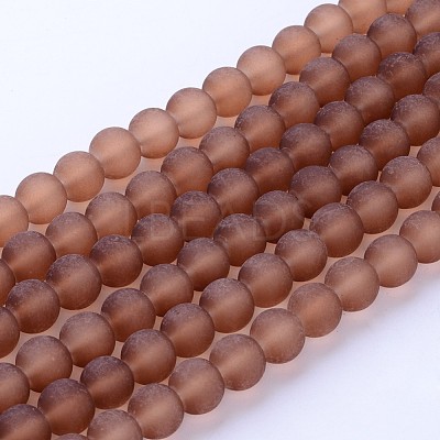 Baking Paint Transparent Glass Bead Strands X-GLAA-S031-10mm-26-1