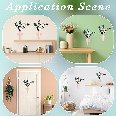2Pcs Heart Wall Mounted Flower Tube FIND-GF0008-61RG-1