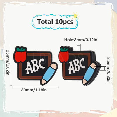 10Pcs Silicone Beads SIL-SC0001-31-1