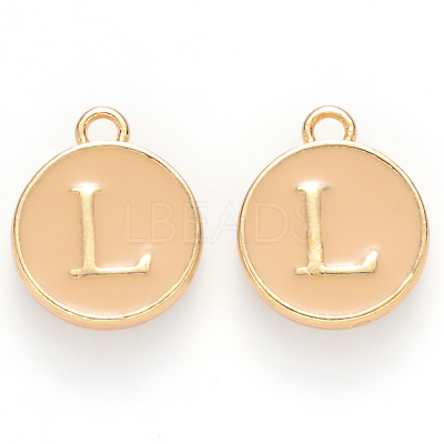 Golden Plated Alloy Enamel Charms X-ENAM-S118-06L-1