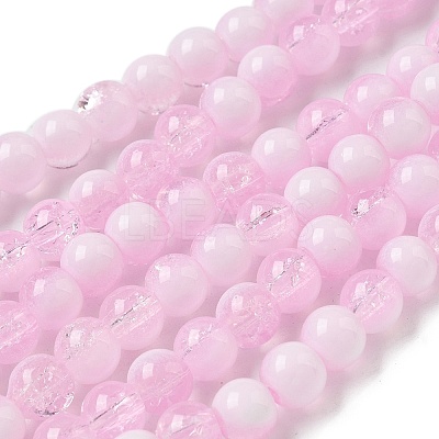 Crackle Glass Beads Strands GLAA-U001-6mm-03-1
