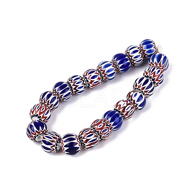 Handmade Millefiori Glass Rondelle Beads LA-N002-11A-1