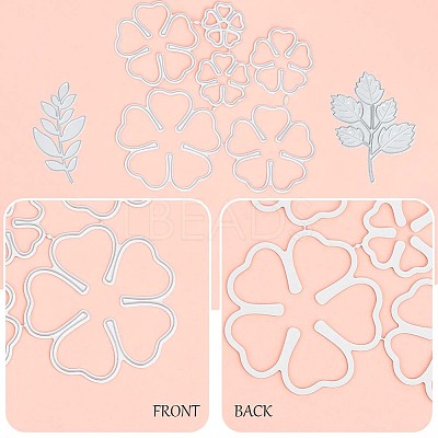 4Pcs 4 Styles Carbon Steel Cutting Dies Stencils DIY-GF0007-21-1