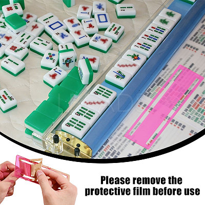 4Pcs PVC Mahjong Rules Reader AJEW-GL0003-40B-1