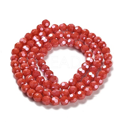Electroplate Opaque Glass Beads Strands EGLA-A035-P6mm-A03-1