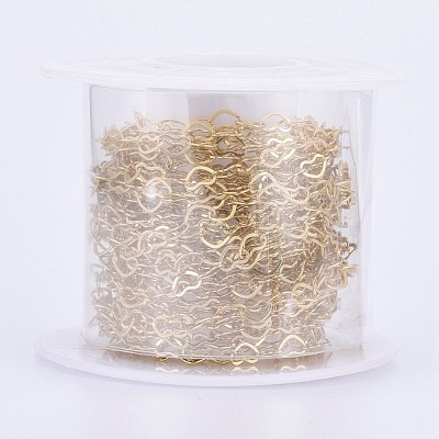 Brass Heart Link Chains CHC-G005-27G-1