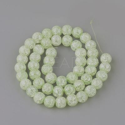 Synthetic Crackle Quartz Beads Strands GLAA-S134-6mm-08-1