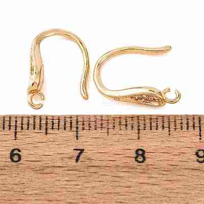 Brass Micro Pave Cubic Zirconia Earring Hooks KK-CBA8EB2-10G-1