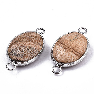 Natural Picasso Jasper Links/Connectors G-T131-102-17-1