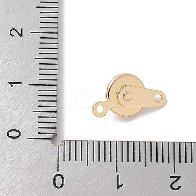 Brass Snap Clasps KK-U052-25G-1