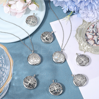 10Pcs Hollow Brass Cage Pendants KK-SC0004-39-1