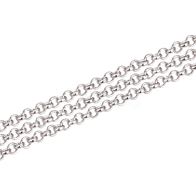 Anti-Tarnish Rhodium Plated 925 Sterling Silver Rolo Chains STER-WH0011-05P-1