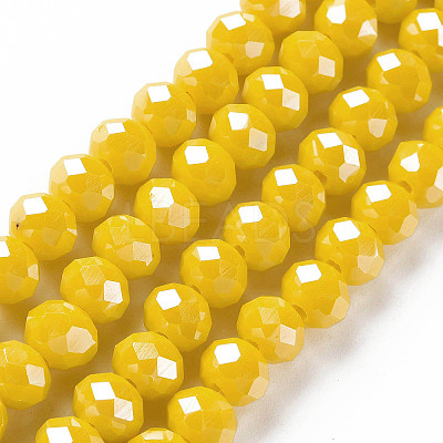 Electroplate Glass Beads Strands EGLA-A034-P2mm-A07-1