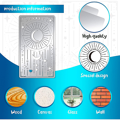 Stainless Steel Cutting Dies Stencils DIY-WH0242-216-1
