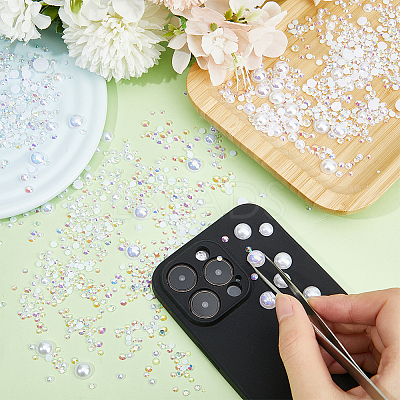 Resin Cabochons RESI-WH0029-14A-1