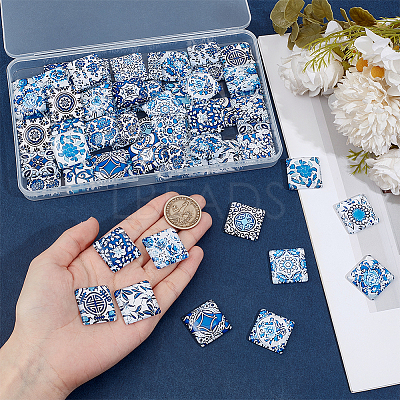 1Set Glass Cabochons GGLA-PH0001-65C-1