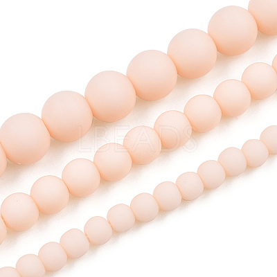 Opaque Glass Beads Strands GLAA-T032-P8mm-MD09-1