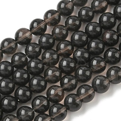 Natural Ice Obsidian Beads Strands G-P590-A03-8mm-02-1