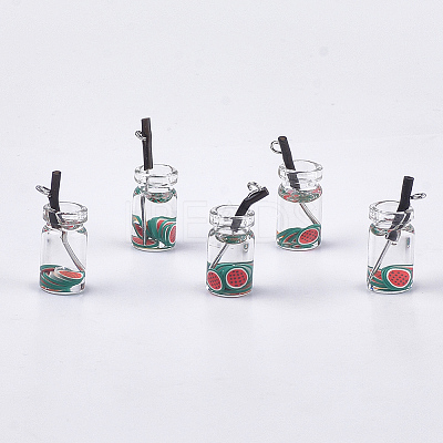Glass Bottle Pendants LS-CRES-N017-06C-1