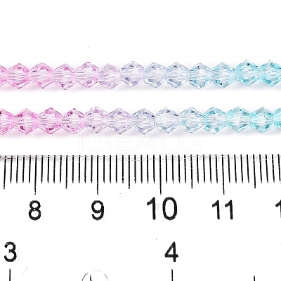 Gradient Color Baking Paint Glass Bead Strands LS-DGLA-A039-T4mm-A05-1