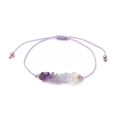 Gemstone Braided Bead Bracelet Sets BJEW-JB11013-1