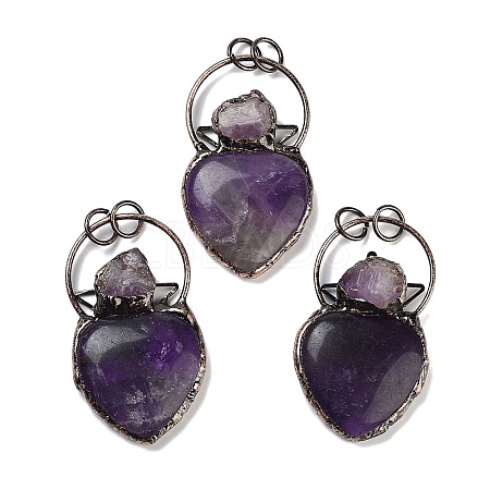 Natural Amethyst& Amethyst Big Pendants G-A221-04D-1