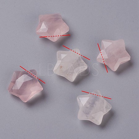 Natural Rose Quartz Charms X-G-H241-04J-1