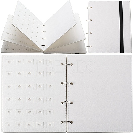 4 Pages Felt Shoe Charms Collection Binder Book AJEW-WH0513-04A-1