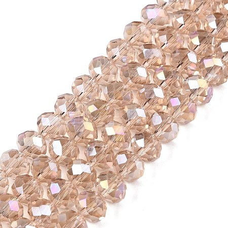 Electroplate Glass Beads Strands X-EGLA-A044-T8mm-B20-1