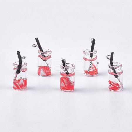 Glass Bottle Pendants LS-CRES-N017-06E-1