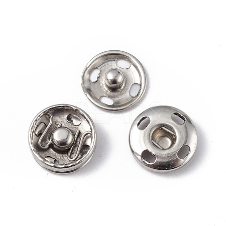 Non-Tarnish 202 Stainless Steel Snap Buttons LS-BUTT-I017-01A-P-1
