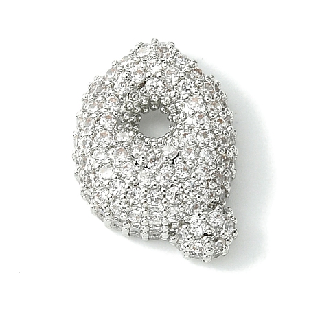 Rack Plating Brass Clear Cubic Zirconia Pendants KK-S378-01P-Q-1